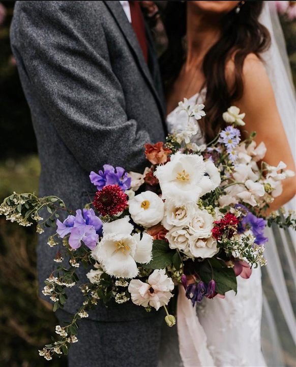 Mediterranean wedding bouquet detail in Fethiye